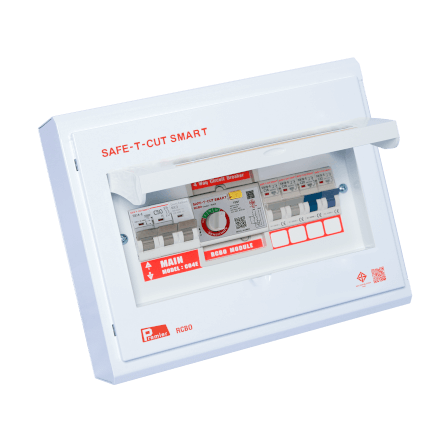 ชุดตู้คอนซูมเมอร์ 4 ช่อง เบรคเกอร์กันดูด 50 แอมป์ เซฟ-ที-คัท สมาร์ท รุ่น PREMIER RCBO_2
